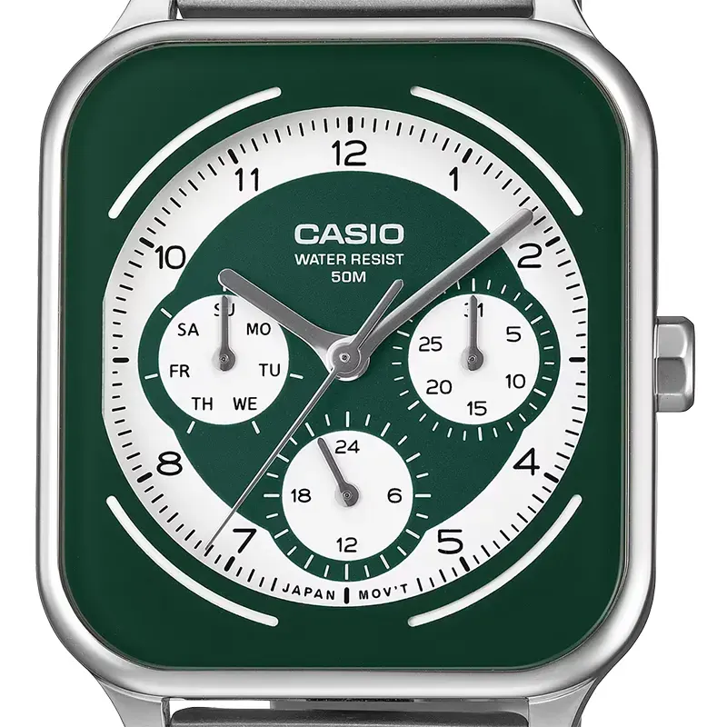 Casio Enticer Chronograph Green Dial Men's Watch- MTP-M307D-3BV